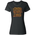 thumbnail image 1 of Inktastic Multiple Sclerosis Awareness Word Cloud Women's T-Shirt, 1 of 5