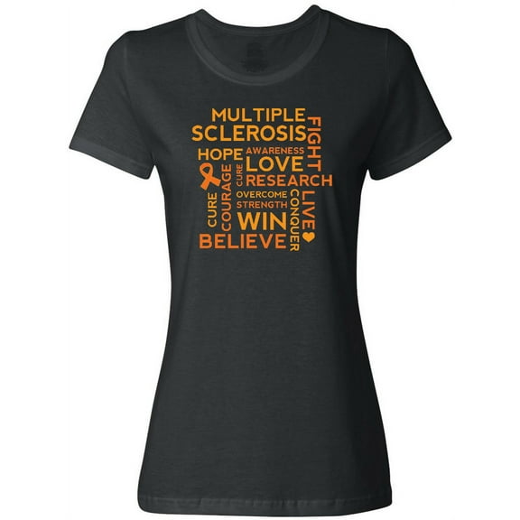 Inktastic Multiple Sclerosis Awareness Word Cloud Women's T-Shirt