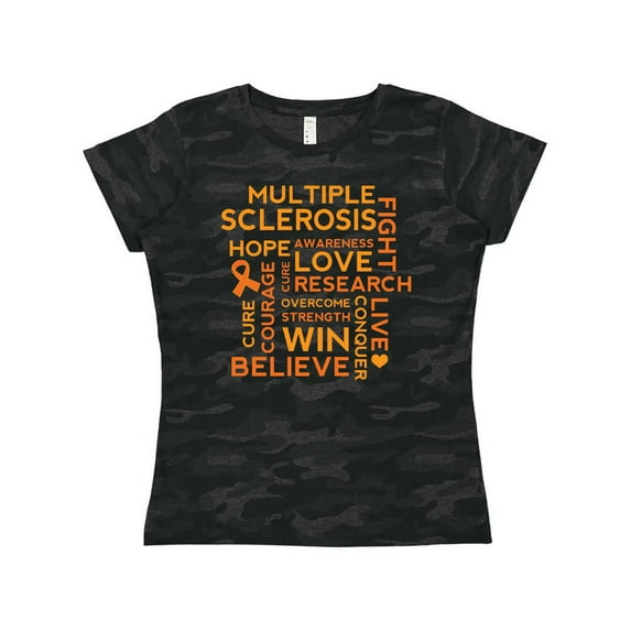 Inktastic Multiple Sclerosis Awareness Word Cloud Women's T-Shirt