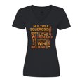 thumbnail image 1 of Inktastic Multiple Sclerosis Awareness word cloud Women's V-Neck T-Shirt, 1 of 5