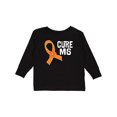 thumbnail image 1 of Inktastic Multiple Sclerosis Cure MS Orange Ribbon Girls Long Sleeve Toddler T-Shirt, 1 of 5