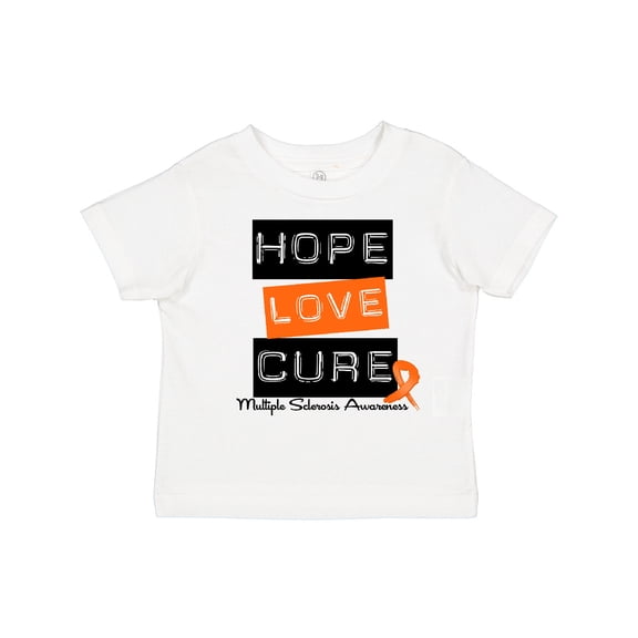 Inktastic Multiple Sclerosis Hope Love Cure Boys or Girls Toddler T-Shirt