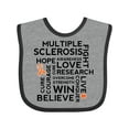 thumbnail image 1 of Inktastic Multiple Sclerosis MS Awareness Walk Boys or Girls Baby Bib, 1 of 4