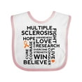 thumbnail image 1 of Inktastic Multiple Sclerosis MS Awareness Walk Boys or Girls Baby Bib, 1 of 4