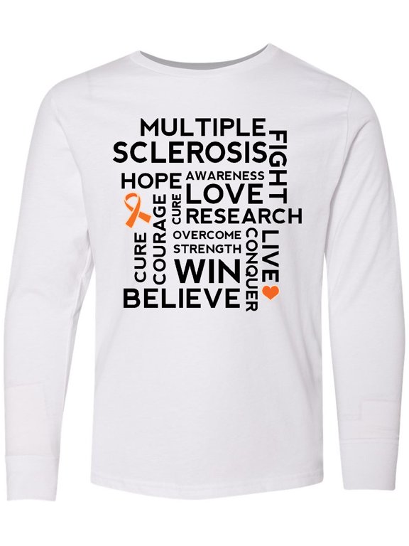 Multiple Sclerosis MS Awareness Walk Long Sleeve Youth T-Shirt