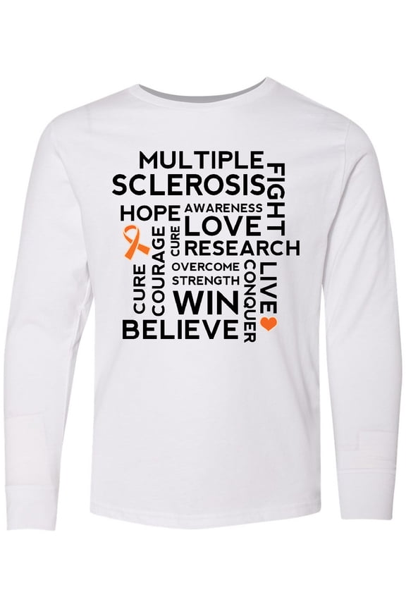 Multiple Sclerosis MS Awareness Walk Long Sleeve Youth T-Shirt