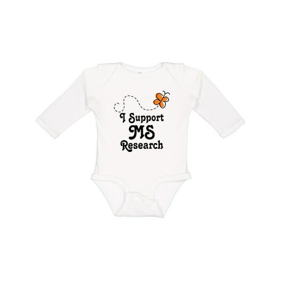 Inktastic Multiple Sclerosis MS Research Girls Long Sleeve Baby Bodysuit