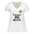 thumbnail image 1 of Inktastic Multiple Sclerosis MS Research Women's Plus Size V-Neck T-Shirt, 1 of 5