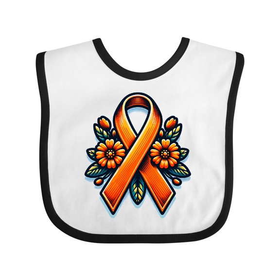 Inktastic Multiple Sclerosis Ms Awareness Ribbon Girls Baby Bib