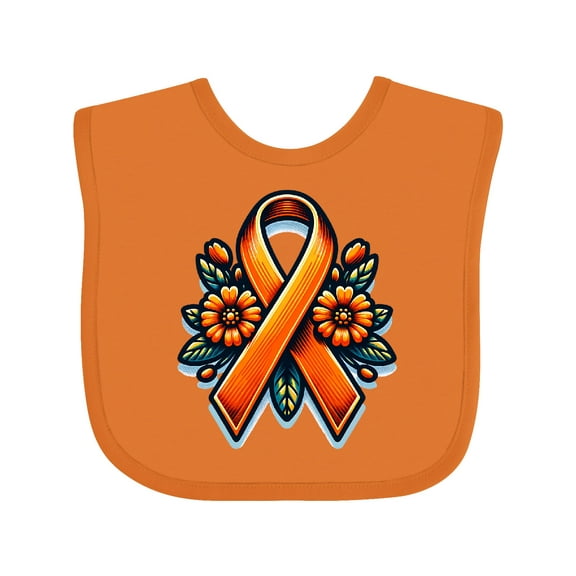 Inktastic Multiple Sclerosis Ms Awareness Ribbon Girls Baby Bib