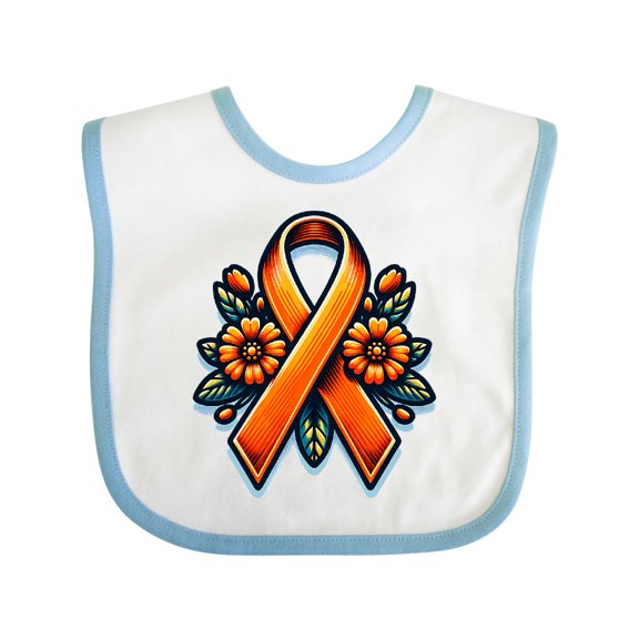 Inktastic Multiple Sclerosis Ms Awareness Ribbon Girls Baby Bib