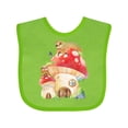 thumbnail image 1 of Inktastic Mushroom Cottage Boys or Girls Baby Bib, 1 of 4