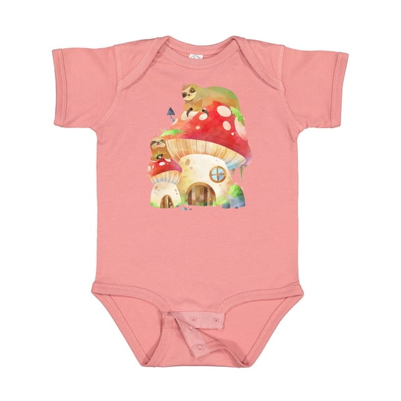 Inktastic Mushroom Cottage Boys or Girls Baby Bodysuit