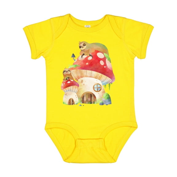 Inktastic Mushroom Cottage Boys or Girls Baby Bodysuit