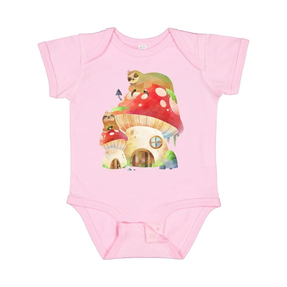 Inktastic Mushroom Cottage Boys or Girls Baby Bodysuit