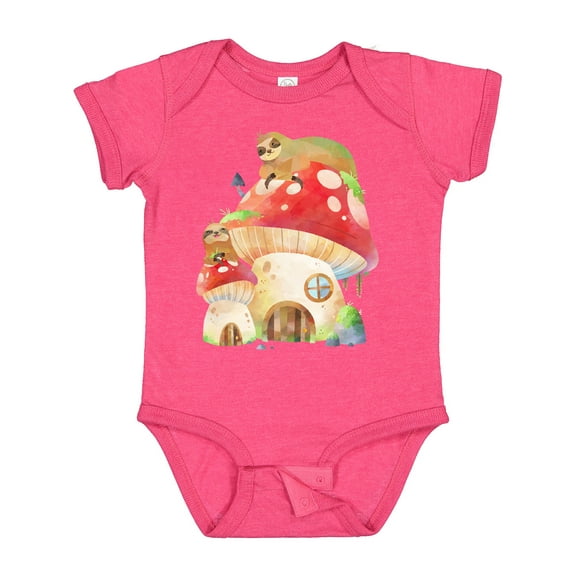 Inktastic Mushroom Cottage Boys or Girls Baby Bodysuit