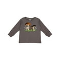 thumbnail image 1 of Inktastic Mushroom Hunting for Morel Mushroom Boys or Girls Long Sleeve Toddler T-Shirt, 1 of 5