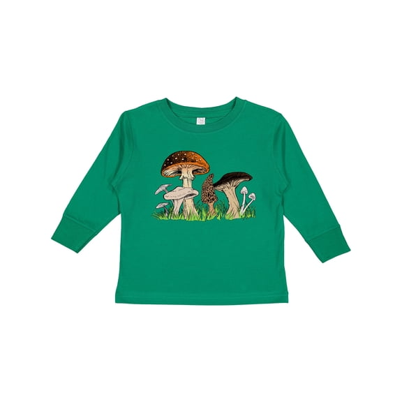 Inktastic Mushroom Hunting for Morel Mushroom Boys or Girls Long Sleeve Toddler T-Shirt