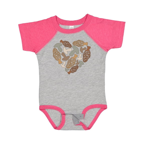 Inktastic Mushrooms and Morels in a Heart Shape Boys or Girls Baby Bodysuit