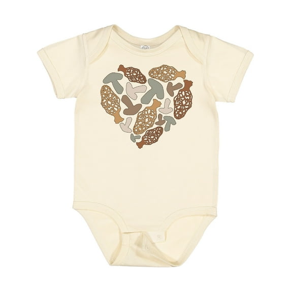 Inktastic Mushrooms and Morels in a Heart Shape Boys or Girls Baby Bodysuit