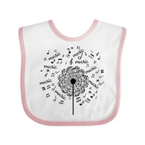 Inktastic Music Dandelion Musical Boys or Girls Baby Bib