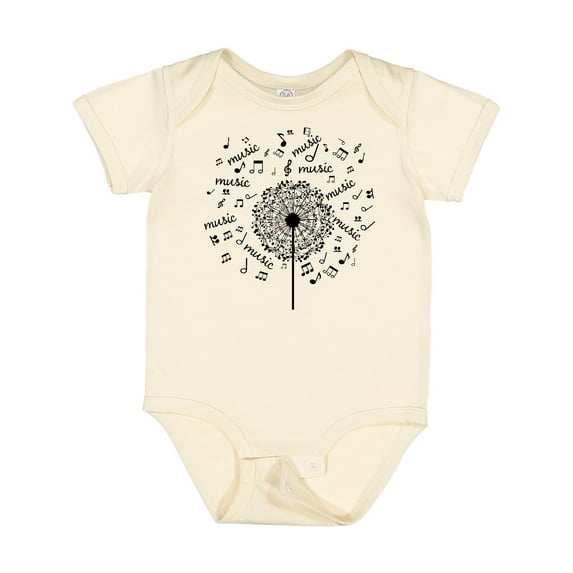 Inktastic Music Dandelion Musical Boys or Girls Baby Bodysuit
