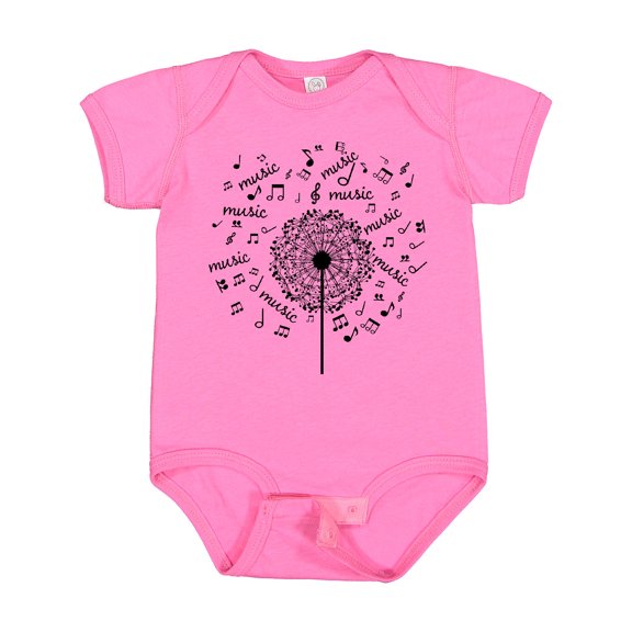 Inktastic Music Dandelion Musical Boys or Girls Baby Bodysuit