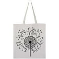 thumbnail image 1 of Inktastic Music Dandelion Musical Tote Bag, 1 of 4