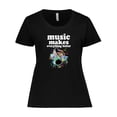 thumbnail image 1 of Inktastic Music Makes Everything Better Women's Plus Size T-Shirt, 1 of 5