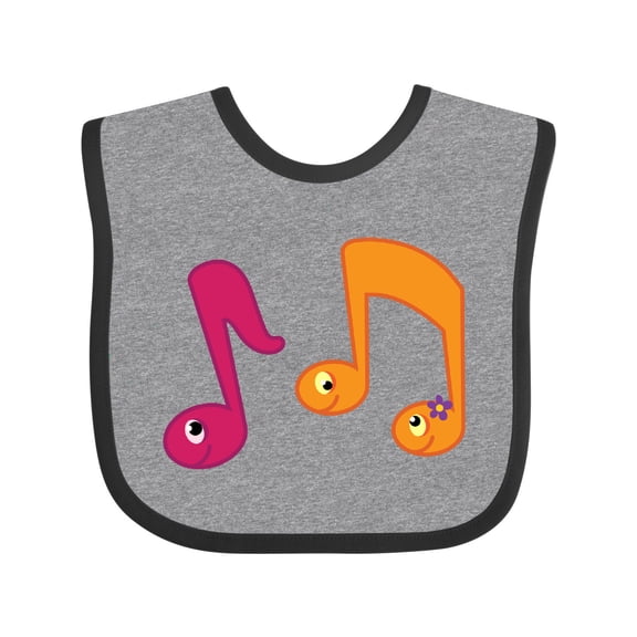 Inktastic Music Notes Band Choir Musician Gift Boys or Girls Baby Bib
