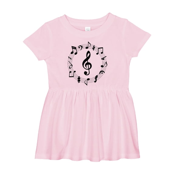 Inktastic Music Notes Girls Baby Dress