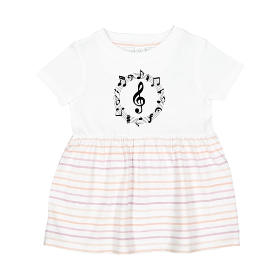 Inktastic Music Notes Girls Baby Dress