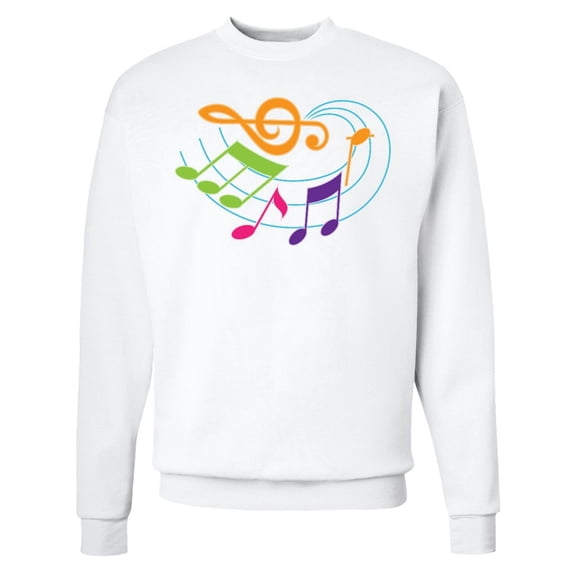Inktastic Music Notes Musical Adult Sweatshirt