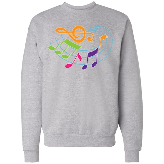 Inktastic Music Notes Musical Adult Sweatshirt