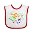 thumbnail image 1 of Inktastic Music Notes Musical Boys or Girls Baby Bib, 1 of 4
