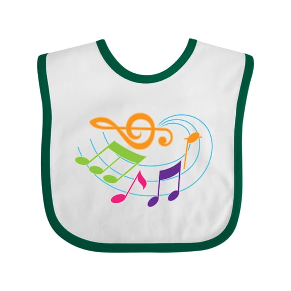 Inktastic Music Notes Musical Boys or Girls Baby Bib