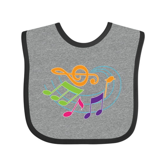 Inktastic Music Notes Musical Boys or Girls Baby Bib