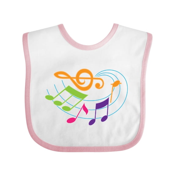 Inktastic Music Notes Musical Boys or Girls Baby Bib