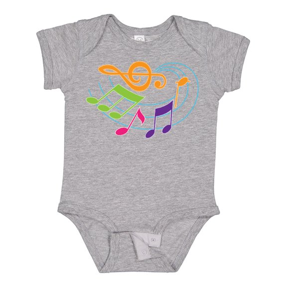 Inktastic Music Notes Musical Boys or Girls Baby Bodysuit