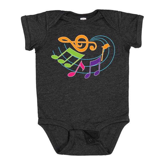 Inktastic Music Notes Musical Boys or Girls Baby Bodysuit