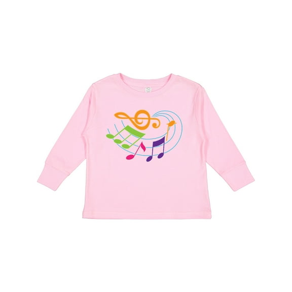 Inktastic Music Notes Musical Gift Boys or Girls Long Sleeve Toddler T-Shirt