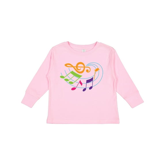 Inktastic Music Notes Musical Gift Boys or Girls Long Sleeve Toddler T-Shirt