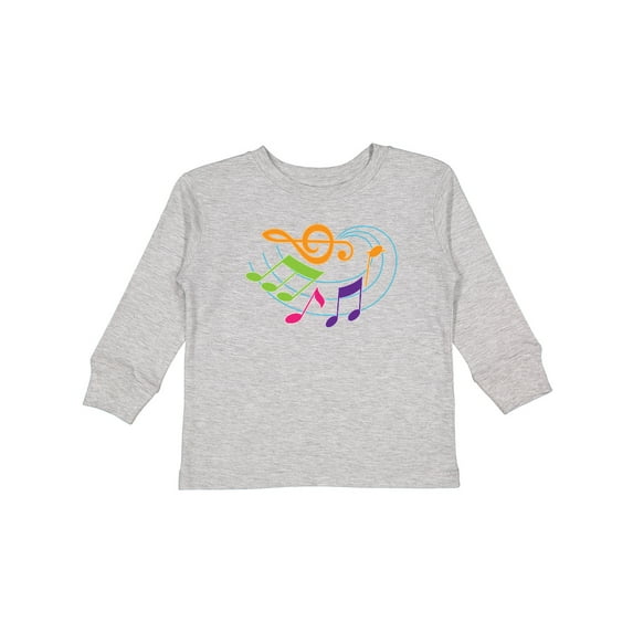 Inktastic Music Notes Musical Gift Boys or Girls Long Sleeve Toddler T-Shirt