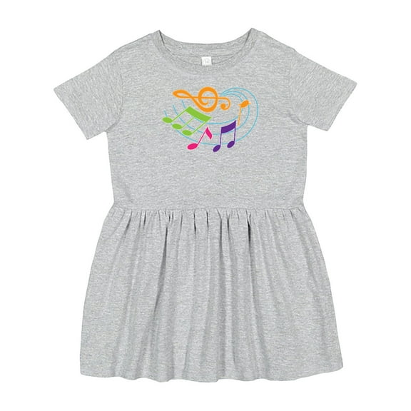Inktastic Music Notes Musical Girls Toddler Dress