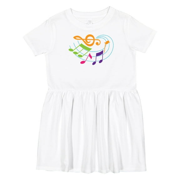 Inktastic Music Notes Musical Girls Toddler Dress