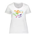 thumbnail image 1 of Inktastic Music Notes Musical Gift Women's Plus Size T-Shirt, 1 of 5