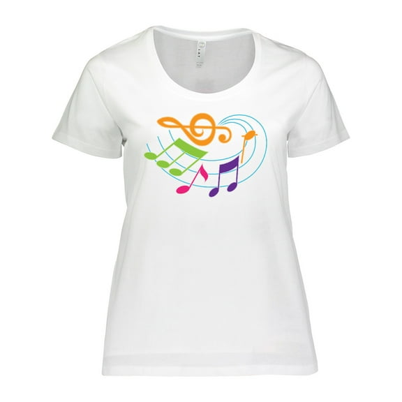 Inktastic Music Notes Musical Gift Women's Plus Size T-Shirt
