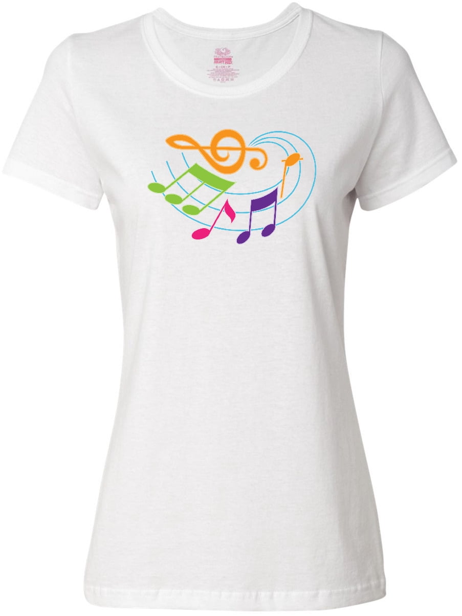 Musical Note Merch Inktastic Music Notes Musical Gift Women's T-Shirt - Walmart.com