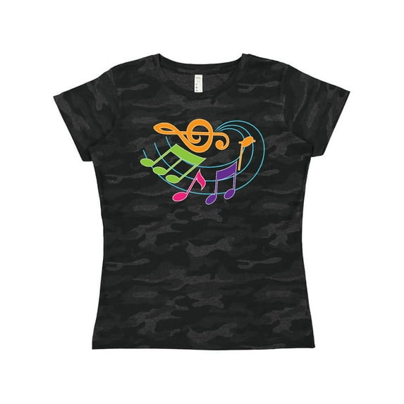 Inktastic Music Notes Musical Gift Women's T-Shirt