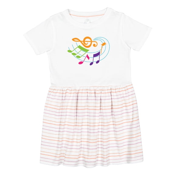 Inktastic Music Notes Musical Girls Toddler Dress
